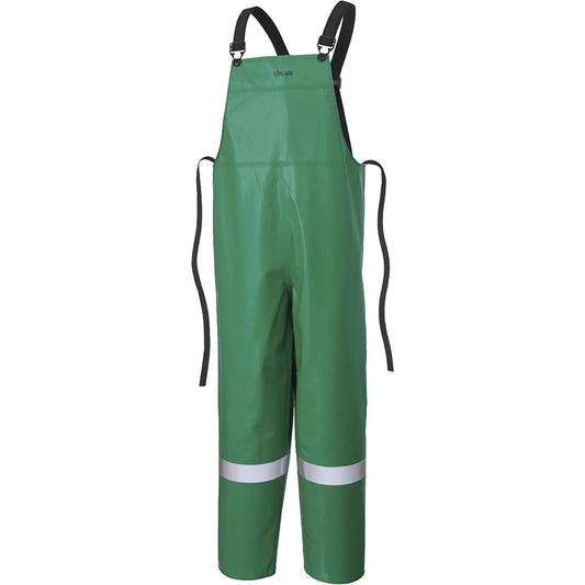 Ranpro Inc. P43 035 CA-43® FR Chemical- & Acid-Resistant Safety Bib Pants, Medium, Green