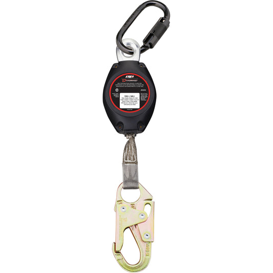 Protective Industrial Products Dynamic™ Small Snap Hook Self-Retracting Lifeline, 7', Polyester, Swivel