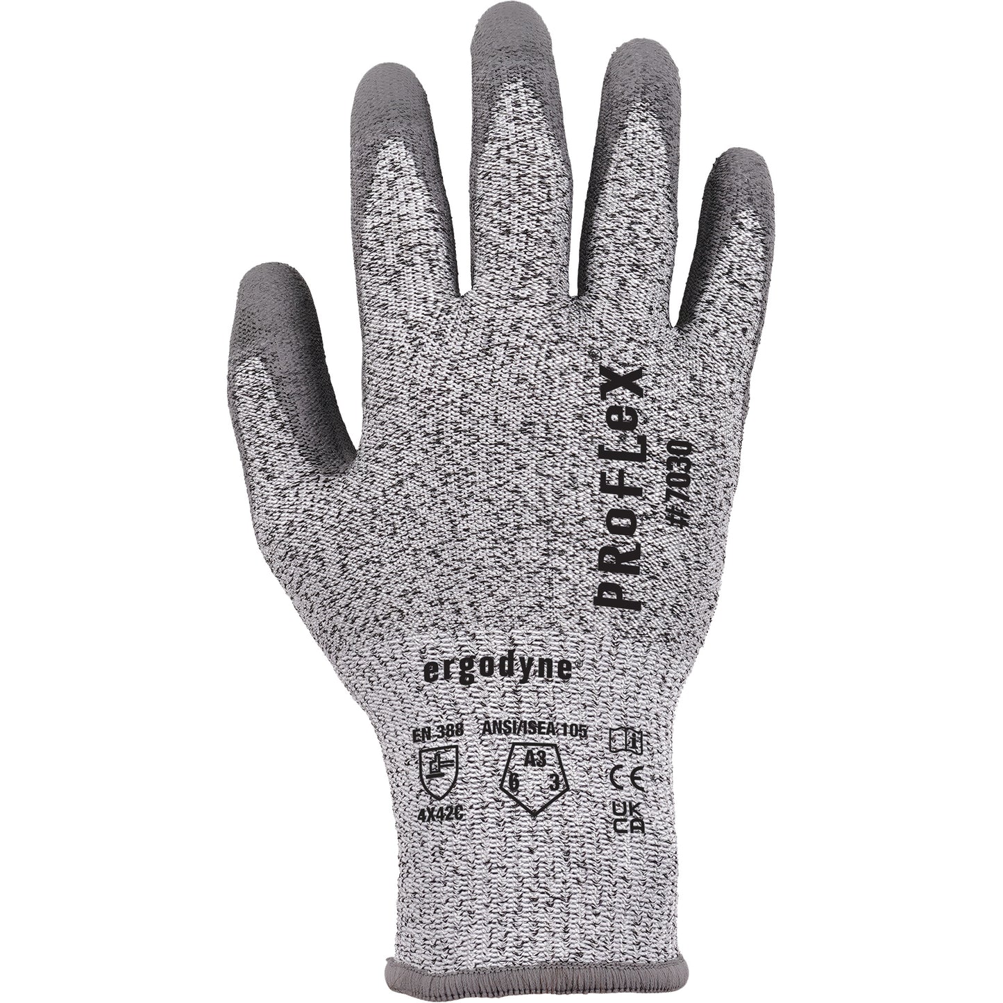 Ergodyne ProFlex 7030 Cut-Resistant Gloves, Size Medium, 13 Gauge, Polyurethane Coated, Nylon/HPPE/Spandex Shell, ASTM ANSI Level A3/EN 388 Level C