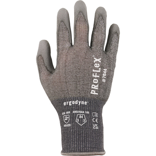 Ergodyne ProFlex 7025 Cut-Resistant Gloves, Size 2X-Large, 18 Gauge, Polyurethane Coated, Nylon/HPPE/Spandex Shell, ASTM ANSI Level A2/EN 388 Level B