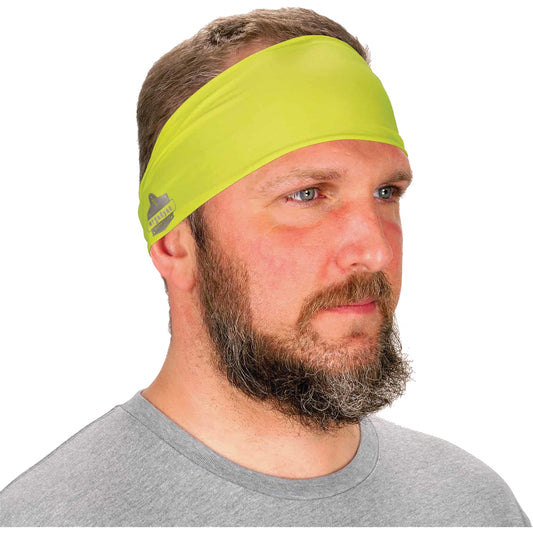 Ergodyne Chill-Its 6634 Cooling Headband, High Visibility Lime-Yellow