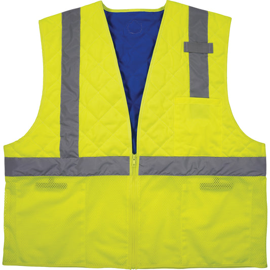 Ergodyne Chill-Its 6668 Safety Cooling Vest, Medium, High Visibility Lime-Yellow