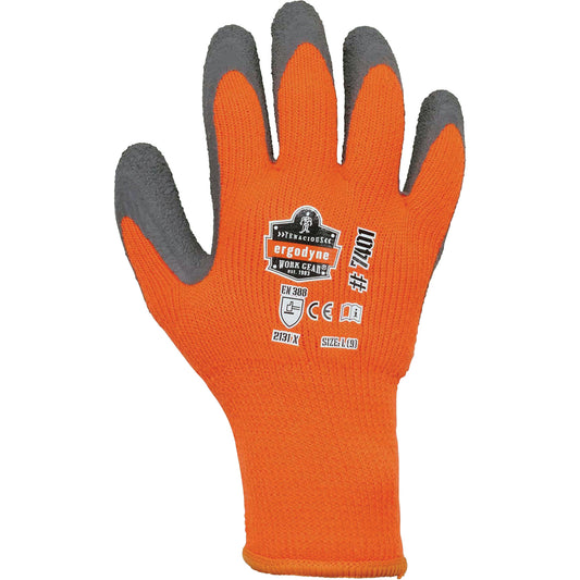 Ergodyne ProFlex 7401 Coated Lightweight Winter Work Gloves, Large, Latex Coating, 10 Gauge