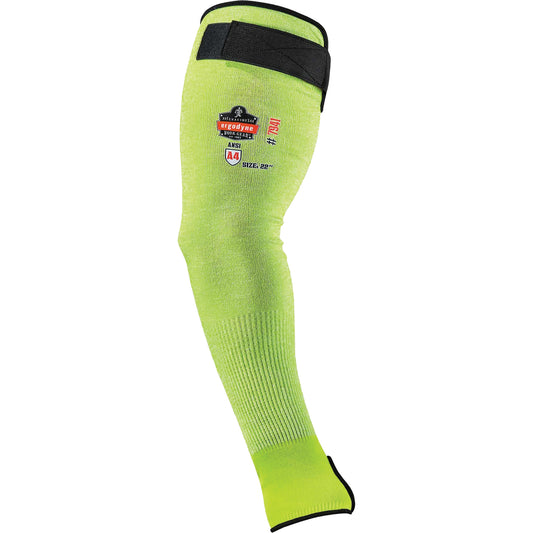 Ergodyne ProFlex 7941-PR Cut-Resistant Protective Arm Sleeve, TenaLux™, 22", ASTM ANSI Level A4/EN 388 Level D, High Visibility Lime