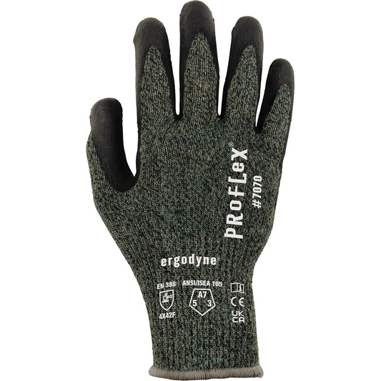 Ergodyne ProFlex 7070 Nitrile Coated Cut-Resistant Gloves, Size 2X-Large, 13 Gauge, Nitrile Coated, Aramid Shell, ASTM ANSI Level A7/EN 388 Level F
