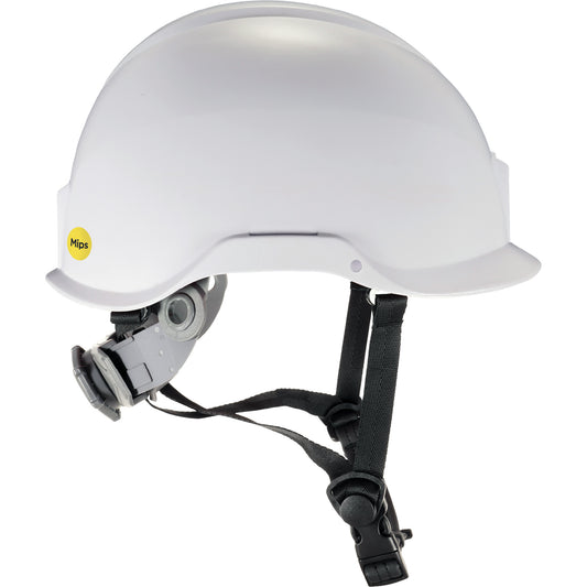 Ergodyne Skullerz 8974-MIPS Safety Helmet with Mips® Technology, Non-Vented, Ratchet, White