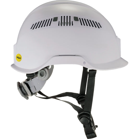 Ergodyne Skullerz 8975-MIPS Safety Helmet with Mips® Technology, Vented, Ratchet, White