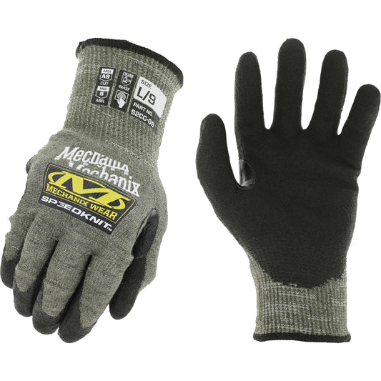 Mechanix Wear Speedknit™ Work Gloves, Size 8, 13 Gauge, Urethane Coated, HPPE/Tungsten Shell, ASTM ANSI Level A9