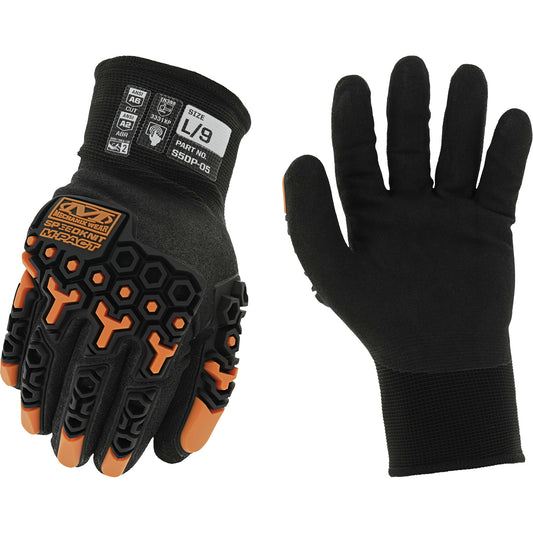 Mechanix Wear Speedknit™ M-Pact® Thermal Gloves, 8, Nitrile Palm, Knit Wrist Cuff
