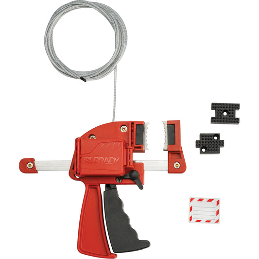 Brady Red Clamping Cable Lockout, 8' Length