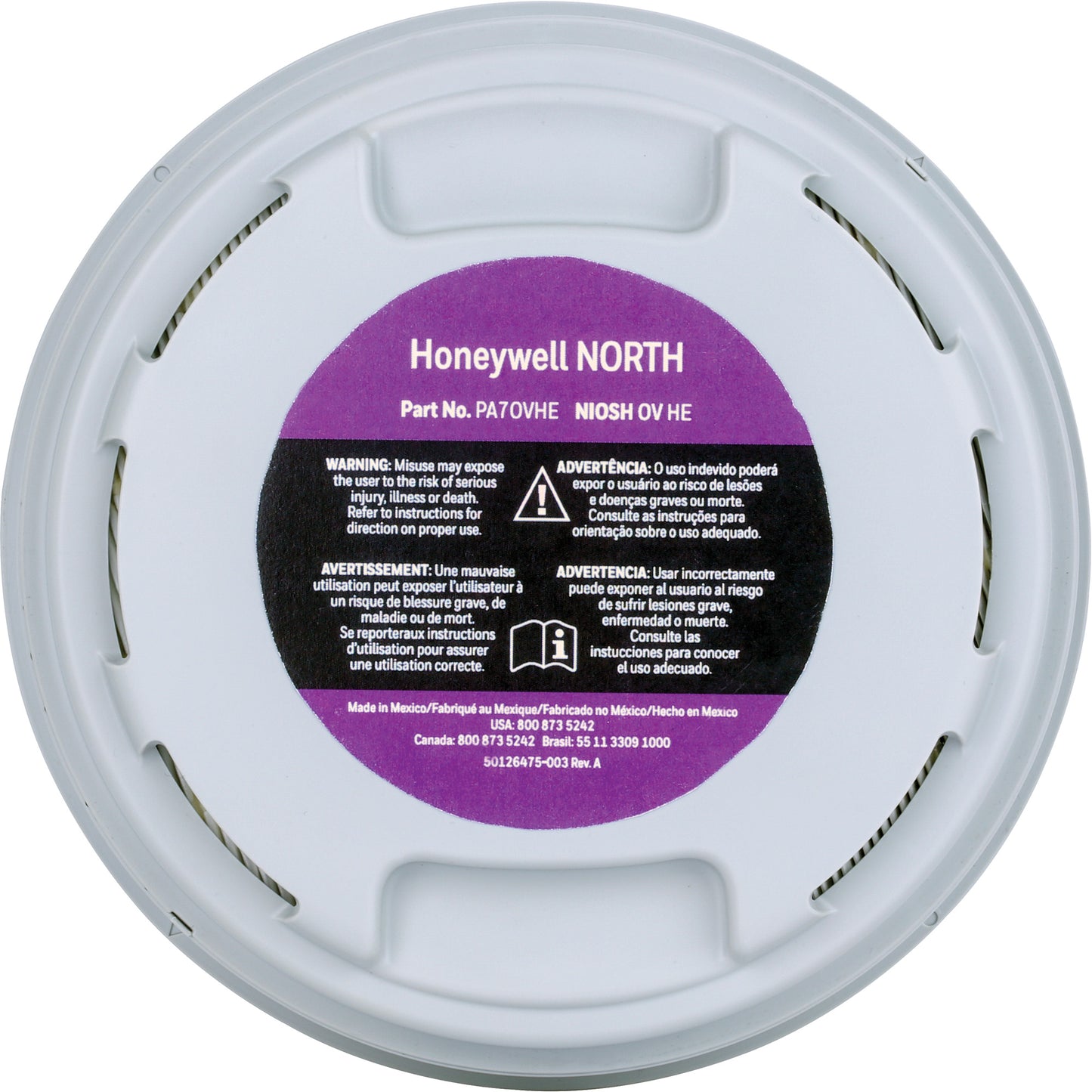 North HEPA Filter Cartridge, Organic Vapour