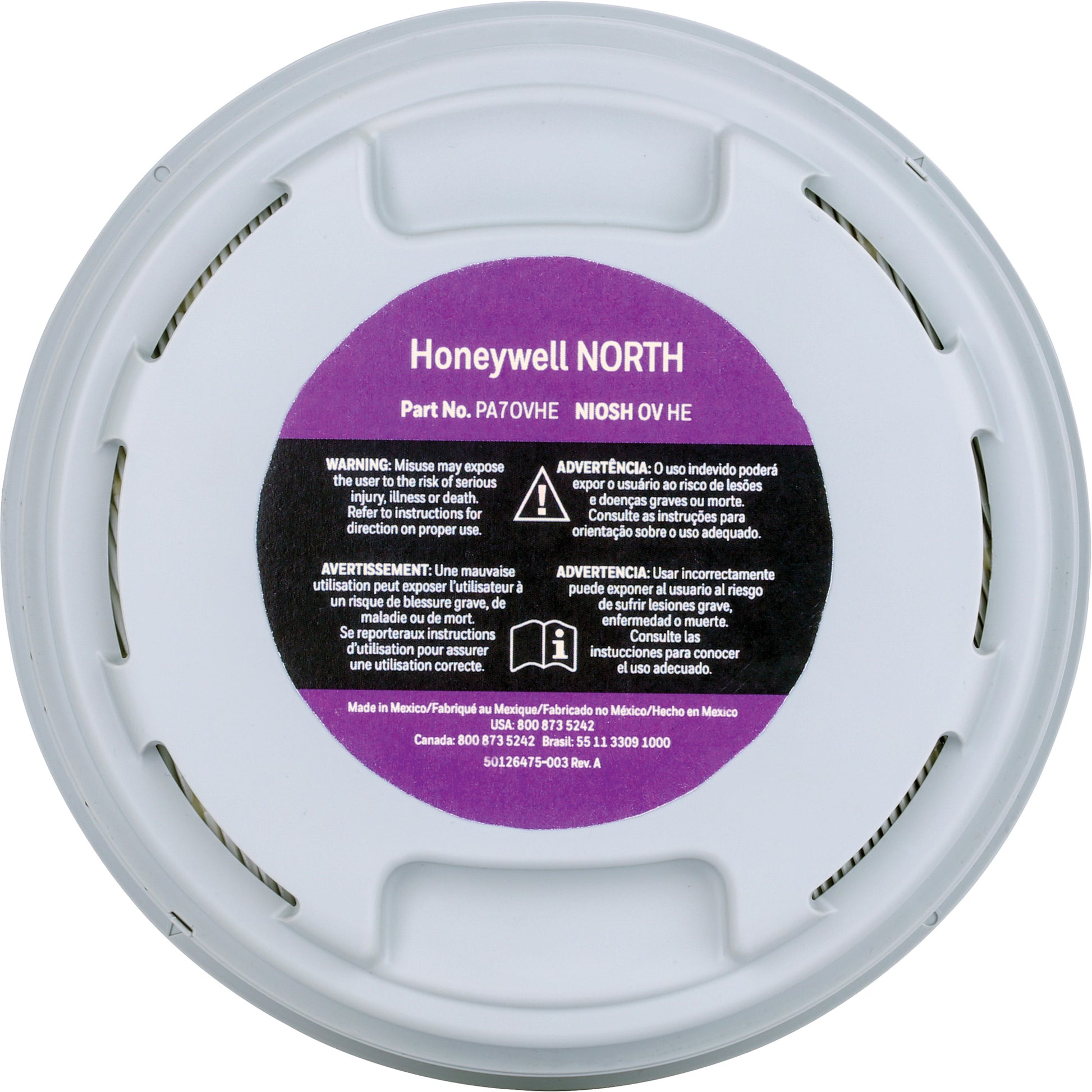 North HEPA Filter Cartridge, Organic Vapour