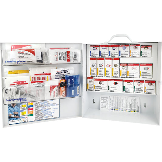 First Aid Central SmartCompliance® First Aid Cabinet, Meets CSA Z1220-17 Type 3 High-Risk Environment, Small (2-25 Workers)