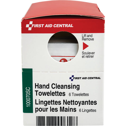 First Aid Central SmartCompliance® Refill Cleansing Wipes, Towelette, Hand Cleaning