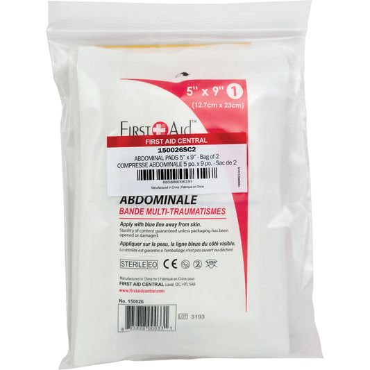 First Aid Central SmartCompliance® Refill Abdominal Trauma Pads