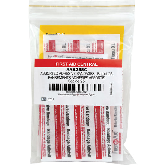 First Aid Central SmartCompliance® Refill Adhesive Bandages, Assorted, Fabric/Plastic, Non-Sterile