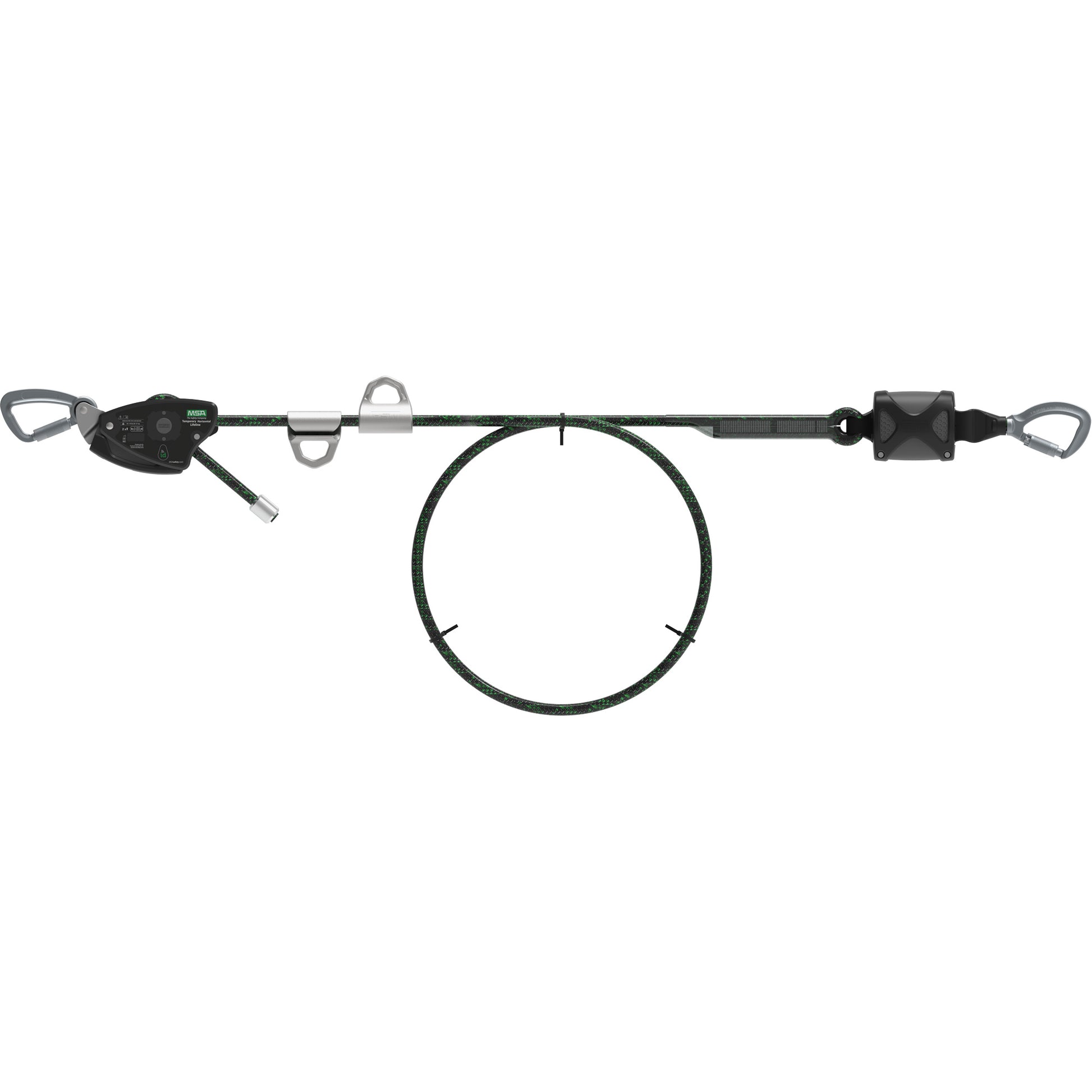 MSA 100' Rope Temporary Horizontal Lifeline, Kernmantle