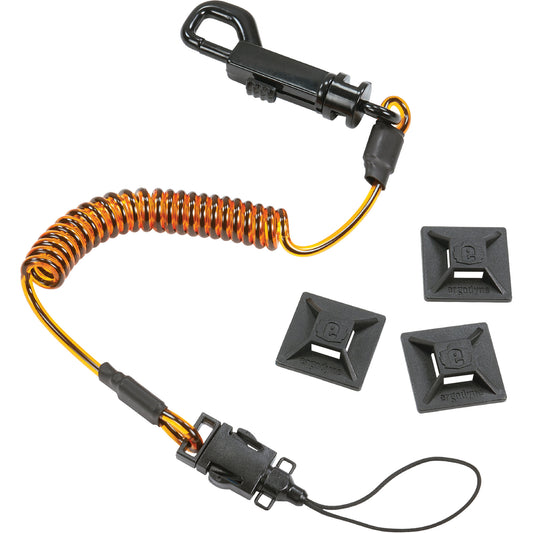 Ergodyne Squids 3151 Coil Lanyard Swivel Hook and Detachable Loop