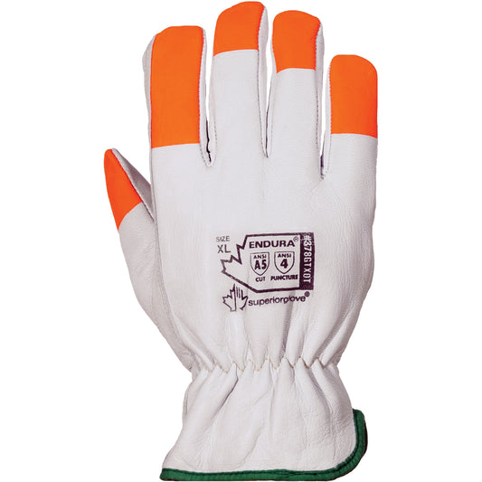Superior Glove Works Ltd. Endura® Cut-Resistant Gloves, Size Medium/8, Goatskin/TenActiv™ Shell, ASTM ANSI Level A5