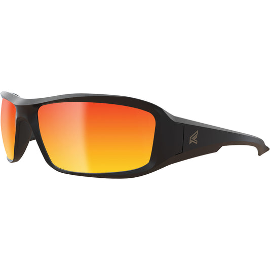 Edge Safety Eyewear Edge Brazeau Aqua Precision Safety Glasses, Red/Mirror Lens, Anti-Scratch, ANSI Z87+/Meets/Exceeds CSA Z94.3