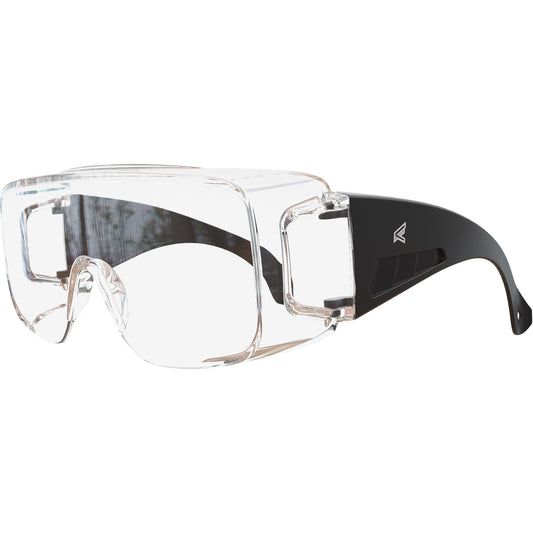 Edge Safety Eyewear Ossa Over-The-Glass Safety Glasses, Clear Lens, ANSI Z87+/MCEPS GL-PD 10-12/Meets/Exceeds CSA Z94.3