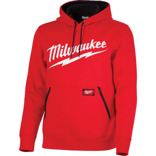 Milwaukee Midweight Pullover Hoodie with Milwaukee® Logo, Men's, X-Large, Red
