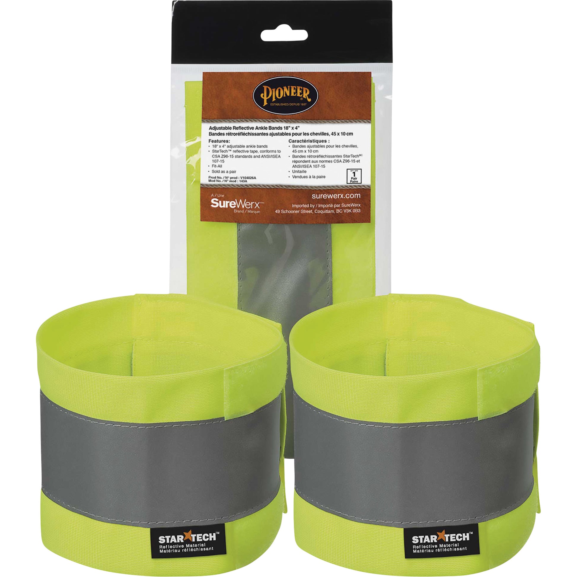 Pioneer 143A High-Visibility Adjustable Ankle Bands