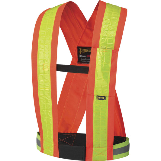Pioneer 5593 Safety Sash, High Visibility Orange, Yellow Reflective Colour, One Size