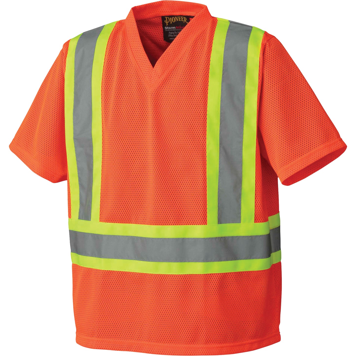Pioneer 5992P Safety T-Shirt, Polyester, 2X-Large, High Visibility Orange