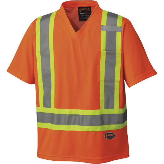 Pioneer 6979 Micro Mesh Traffic T-Shirt, 5X-Large, High Visibility Orange