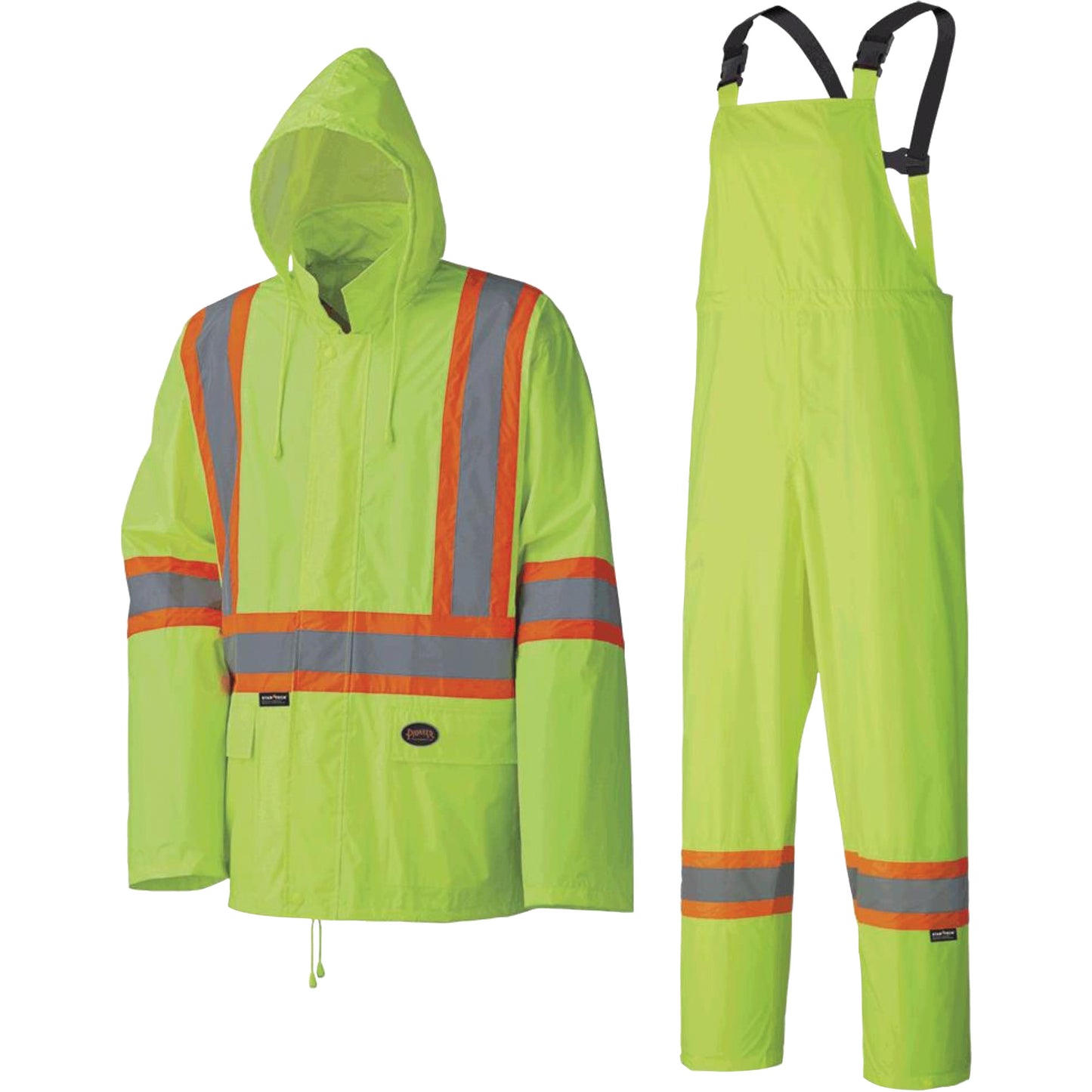 Pioneer 5599 Lightweight Waterproof Rain Suit, Polyester/PVC, Small, High Visibility Lime-Yellow