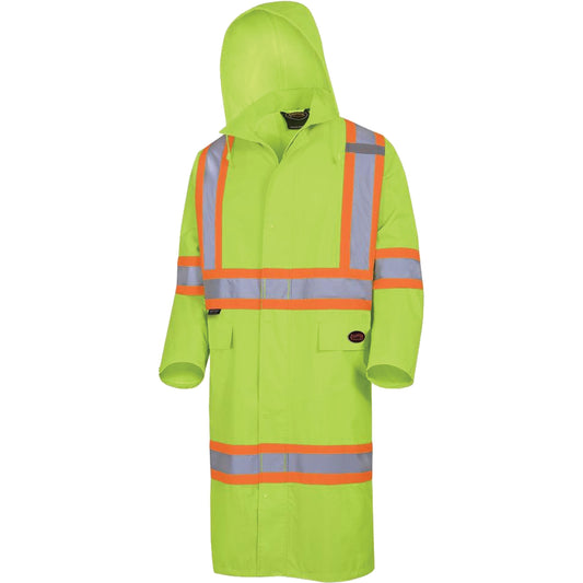 Pioneer 5631 The Rock 300D Waterproof Long Coat, Polyester, 2X-Large, High Visibility Lime-Yellow