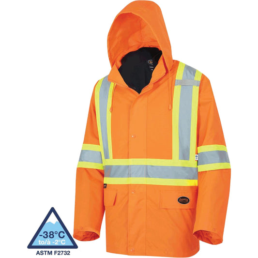 Pioneer 5632 The Rock 3-in-1 Parka, High Visibility Orange, Large