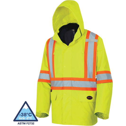 Pioneer 5633 The Rock 3-in-1 Parka, High Visibility Lime-Yellow, X-Large