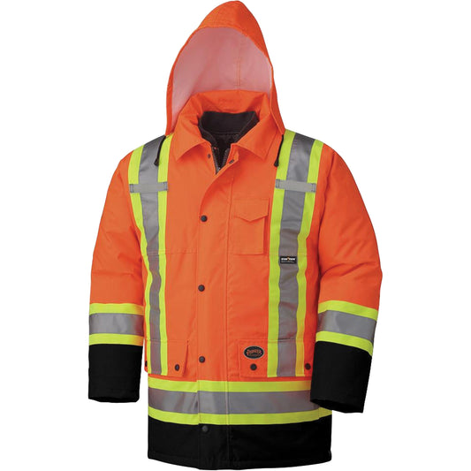 Pioneer 5020BB Waterproof 7-in-1 Parka, High Visibility Orange, Medium