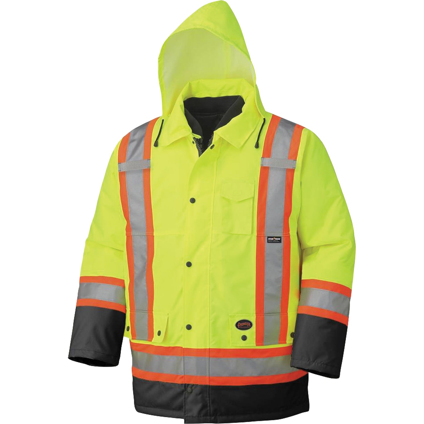 Pioneer 5021BB Waterproof 7-in-1 Parka, High Visibility Lime-Yellow, X-Small