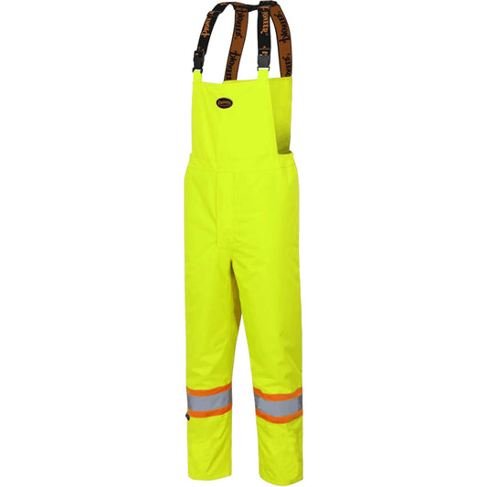 Pioneer 5054 The Rock 300D Insulated Bib Pants, Polyester, 3X-Large, High Visibility Lime-Yellow
