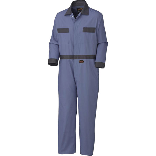 Pioneer 5133 Coveralls with Concealed Brass Buttons, Men's, Navy Blue, Size 56