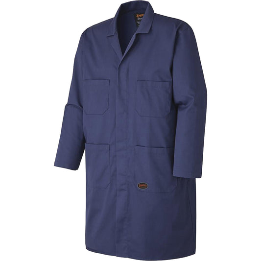 Pioneer 512 Shop Coat, Poly-Cotton, Medium, Navy Blue