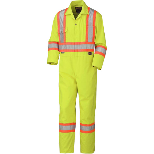 Pioneer 5512 Coveralls, 56, High Visibility Lime-Yellow