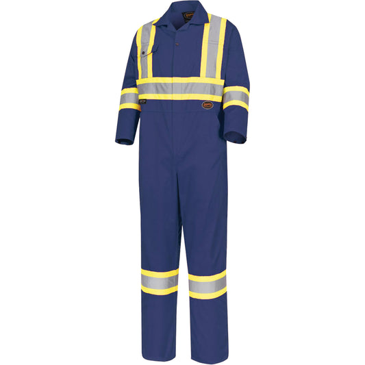 Pioneer 5516T Safety Coveralls, 54 (Tall), Navy Blue