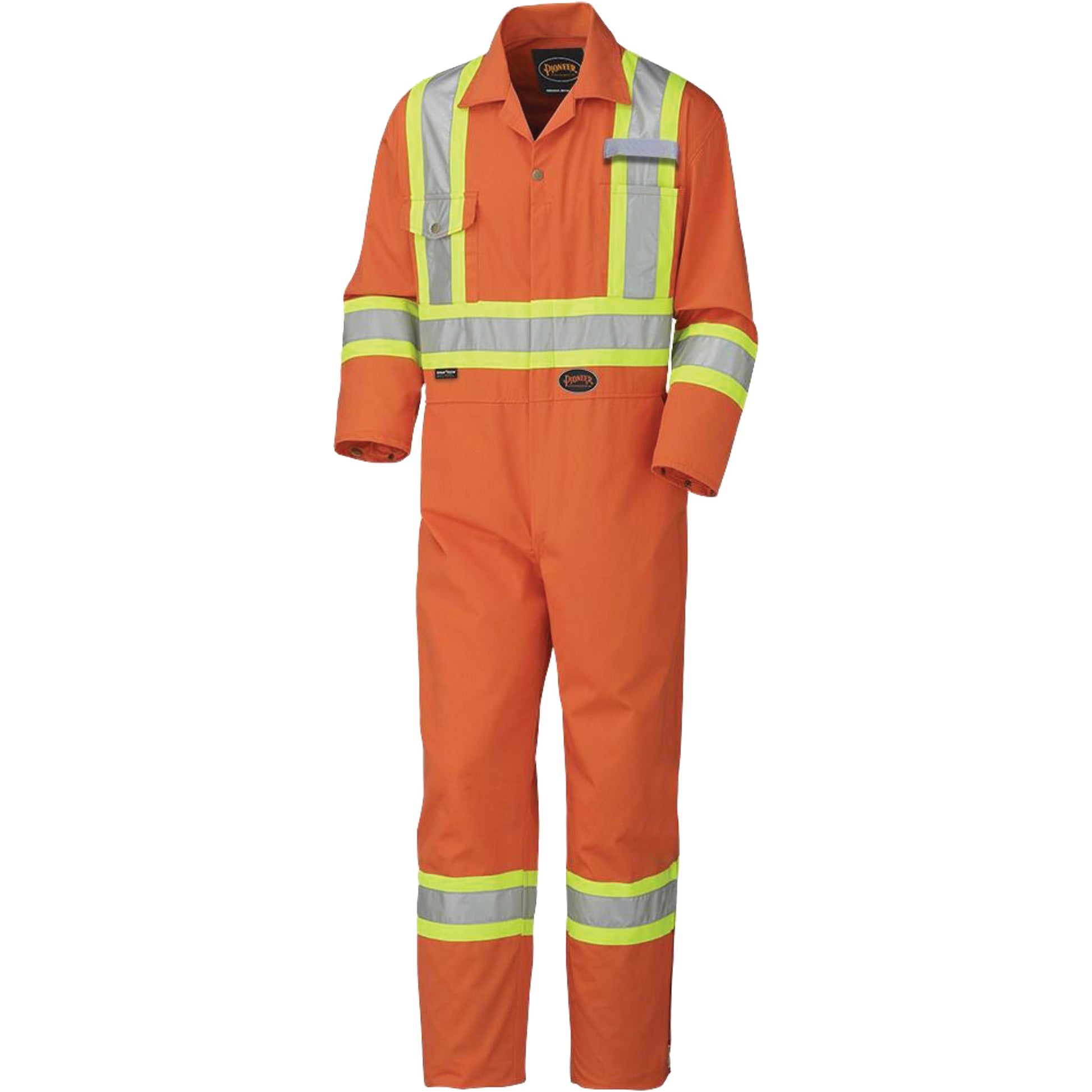 Pioneer 5513T Industrial Wash Coveralls, 42 (Tall), High Visibility Orange