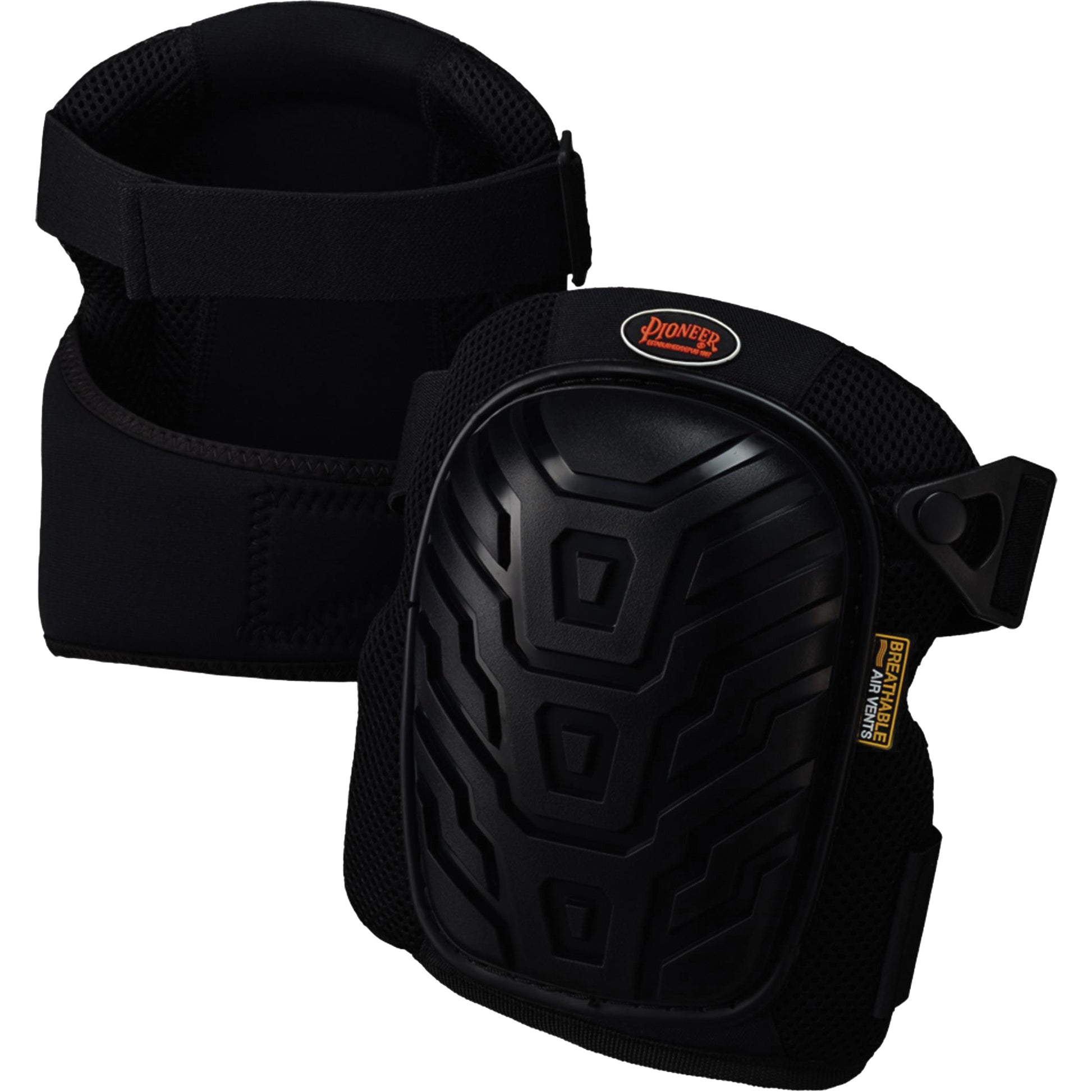Pioneer 169 Air Vented Knee Pad, Hook and Loop Style, Gel Caps, Gel Pads