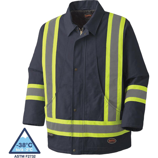 Pioneer 5535A Quilted Duck Parka, Navy Blue, Large