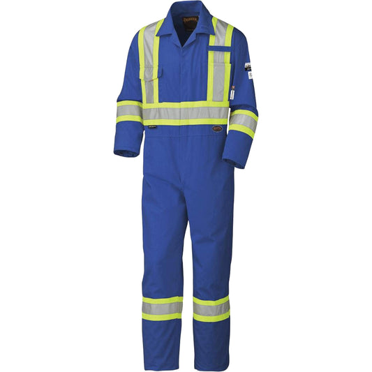Pioneer 5552T Flame-Gard® FR/Arc-Rated Coverall, Size 40 (Tall), Royal Blue, 9.1 cal/cm²