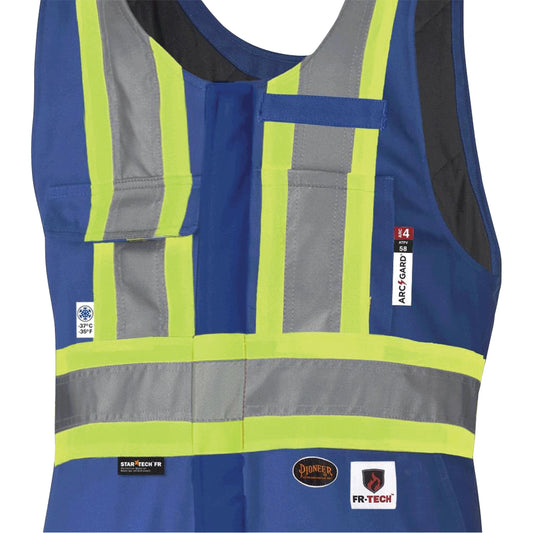Pioneer 5524A Flame-Resistant Quilted Safety Overalls, Small, Royal Blue