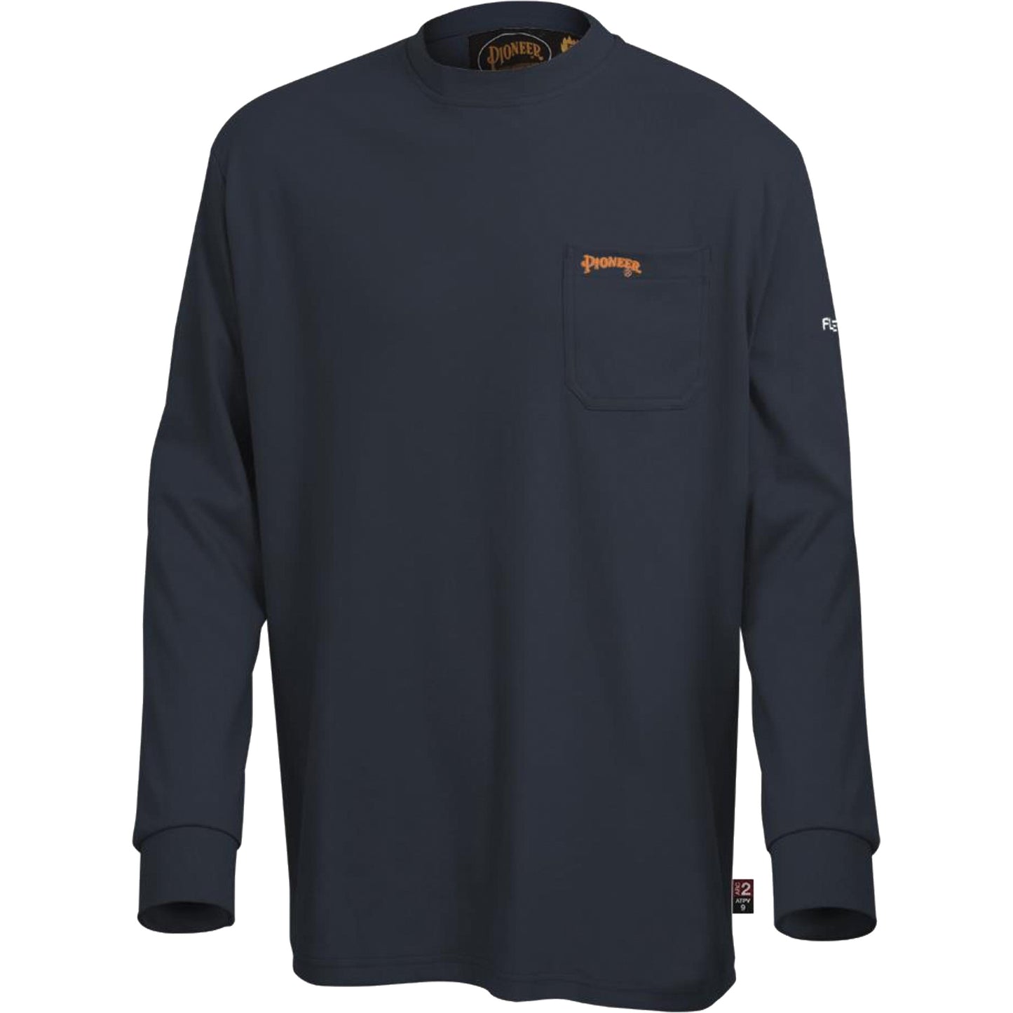 Pioneer 333 Flame-Resistant Long-Sleeved Shirt, Small, Navy Blue