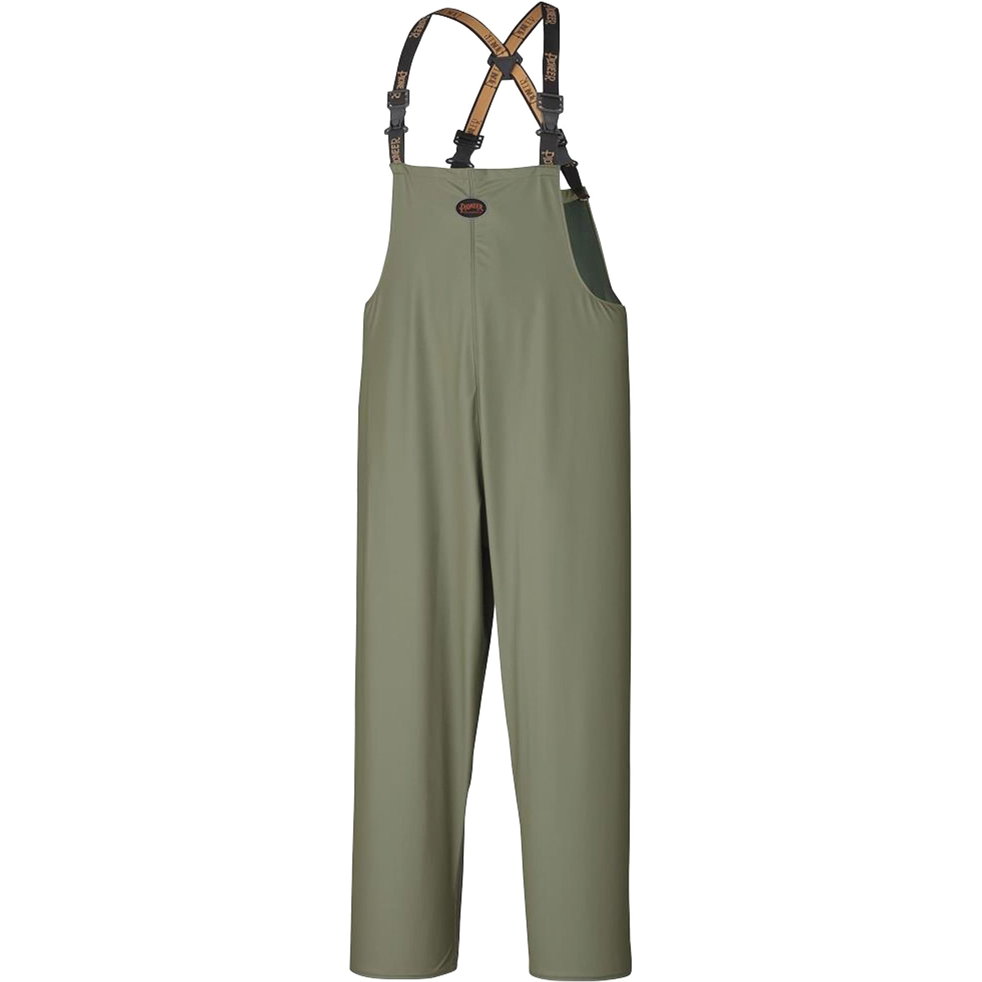 Pioneer D7020 Dry King® Stretch Bib Pants, Large, Polyurethane, Green