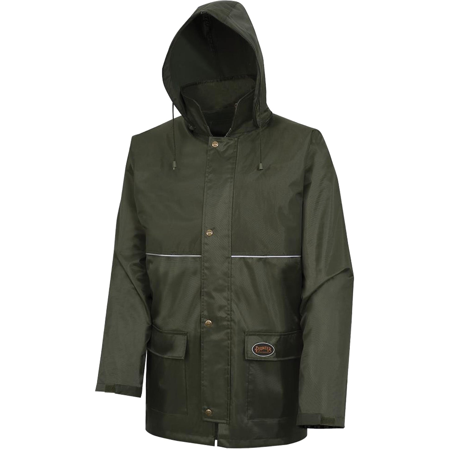 Pioneer D8120J Nailhead Ripstop Tree Planter Hooded Jacket, Polyester/PVC, 2X-Large, Green