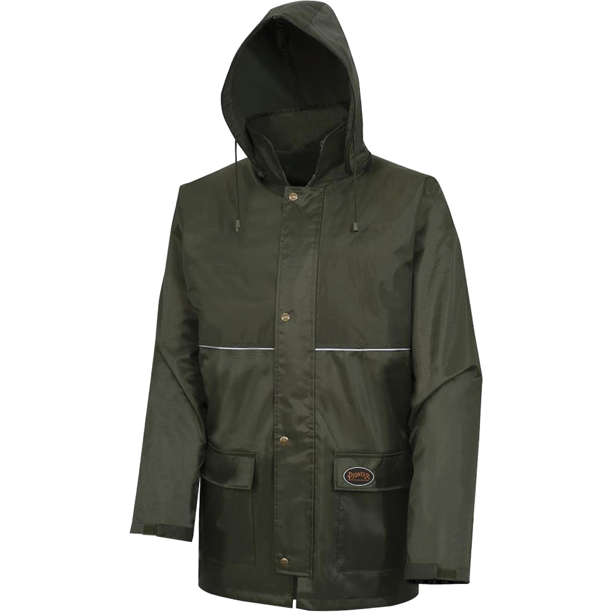 Pioneer D8120J Nailhead Ripstop Tree Planter Hooded Jacket, Polyester/PVC, 2X-Large, Green